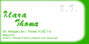 klara thoma business card